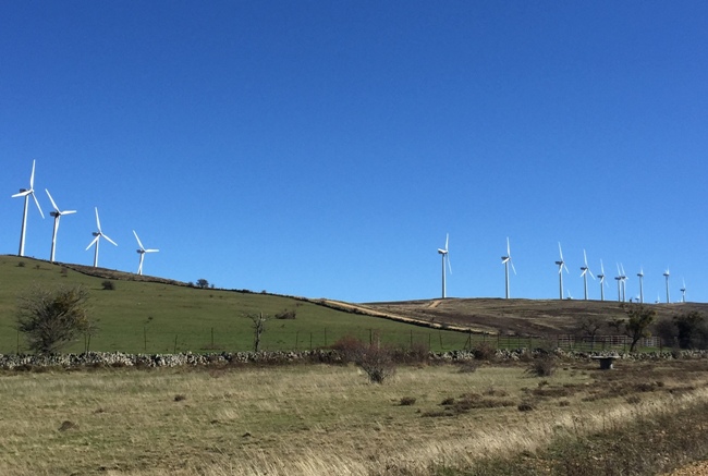 Parque eólico de Villar del Río en Soria