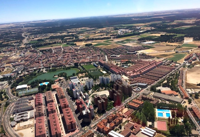vista aérea del distrito de Torrelago en Laguna de Duero